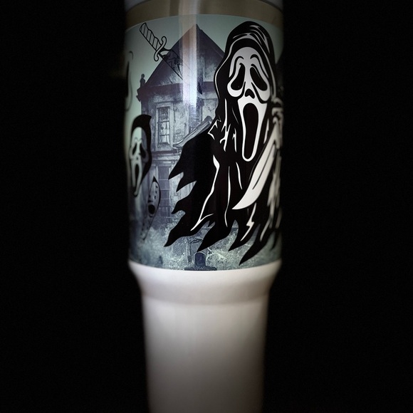 Handmade Ghost Face Tumbler Brand New 40 oz double wall stainless tumbler for tr - Picture 4 of 8